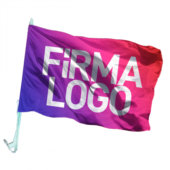 Oto Fors Bayrağı Kişiye Özel  Direkli 30x45 cm -30 Adet ürün görseli