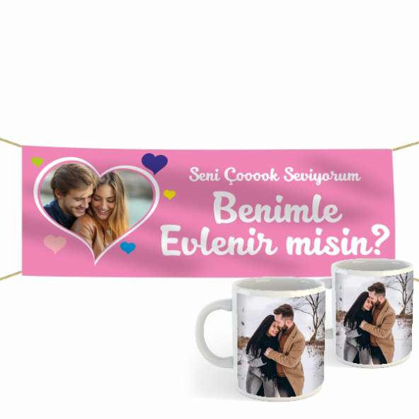 Evlilik Teklifi Kumaş Pankart -12-