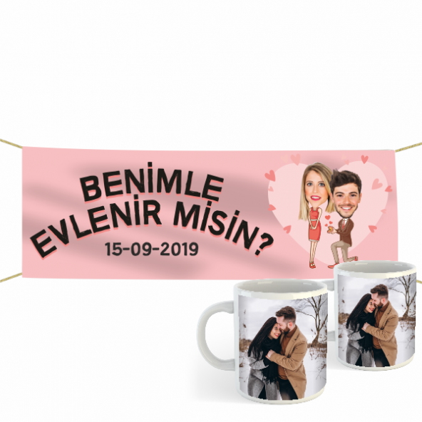 Evlilik Teklifi Kumaş Pankart -15-