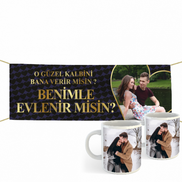 Evlilik Teklifi Kumaş Pankart -19-