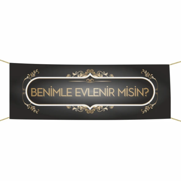 Benimle Evlenir misin? Kumaş Pankart