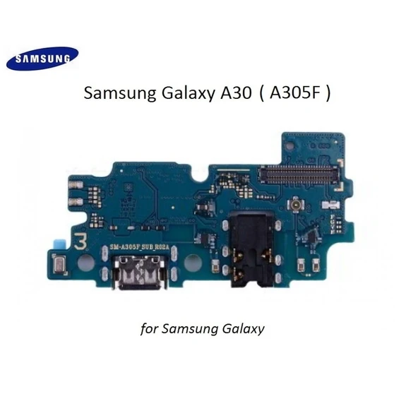 Samsung A305 A30 Mikrofon Şarj Bordu 100 Kvk Servis Orjinal