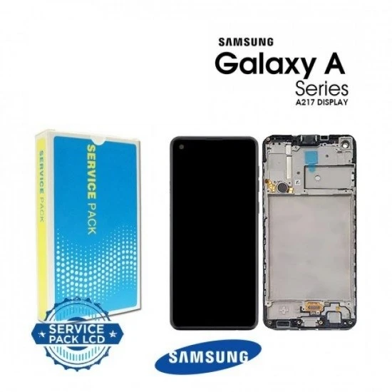 Samsung A217 A21s Ekran Lcd Çıtalı 100 Kvk Servis Orjinal