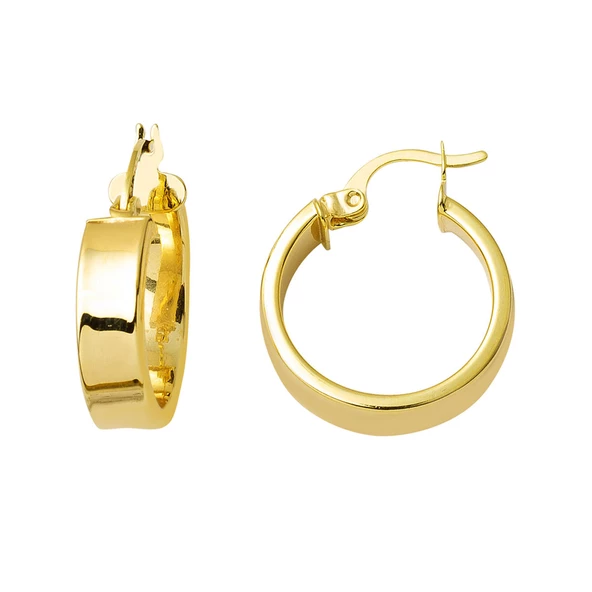 Klasik Düz Halep Altın Küpe ürün görseli 1