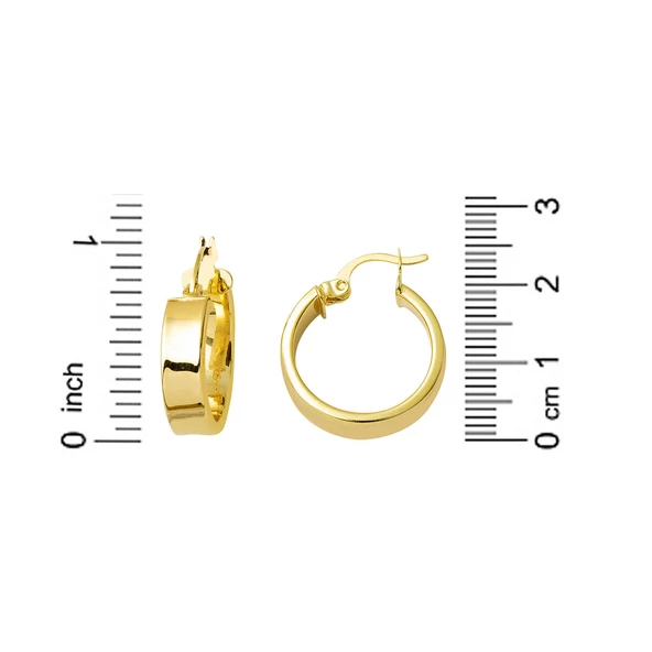 Klasik Düz Halep Altın Küpe - Resim 5