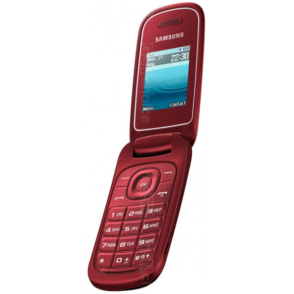 Samsung GT-E1270 Tuşlu Cep Telefonu (İthalatçı Garantili) KIRMIZI
