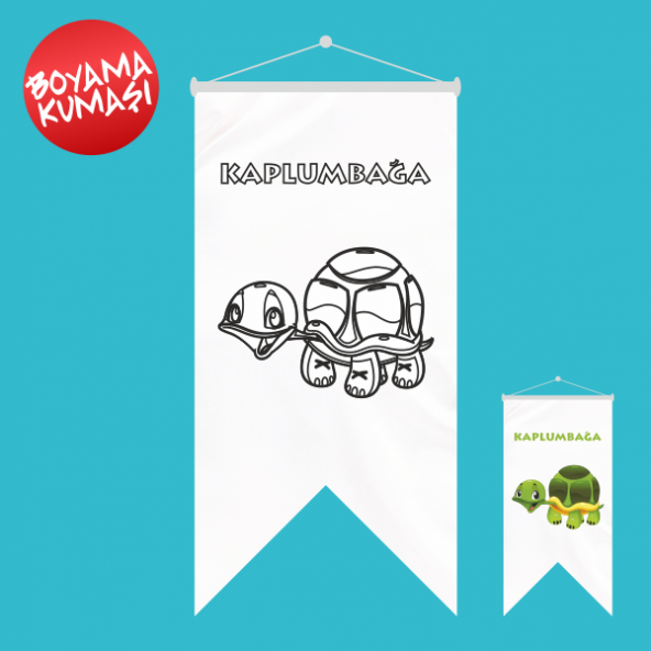 Kaplumbağa Kırlangıç Boyama Kumaşı 50x70 cm ürün görseli