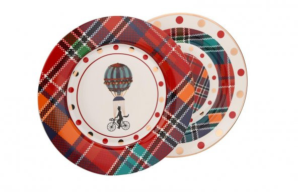 Lucky Art Shannon Bone 27 cm 6lı Servis Tabağı Seti LYHD 441