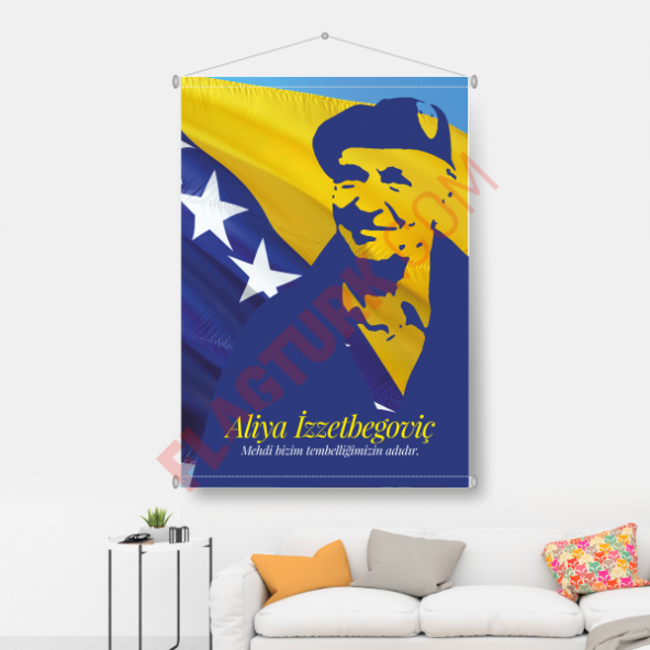 Aliya İzzetbegoviç Bayrağı 70x100 ürün görseli
