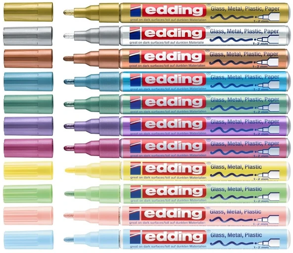 Edding 751 Parlak Boya Kalemi 1-2mm Yuvarlak Uç - 1