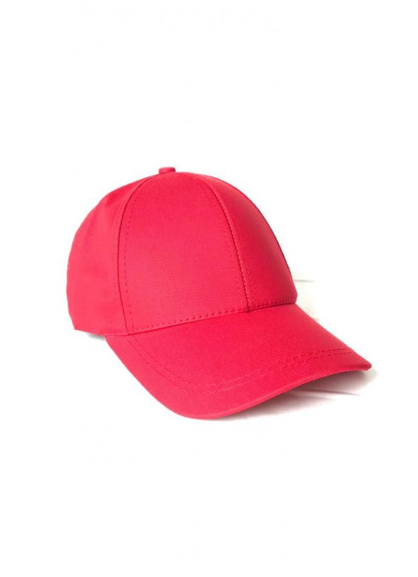 Unisex Kırmızı Spor Arkası Cırtlı Ayarlanabilir Şapka 55-60 Cm
