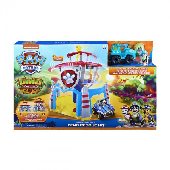 S01031999 Paw Patrol Dino Rescue Gözetleme Kulesi, 1figür ve 1 araç dahildir - 1