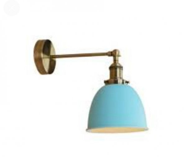 MYLİGHTS BRONZ ESKİTME MAVİ BAŞLIKLI  HAREKETLİ APLİK  DUVAR LAMBASI OKUMA LAMBASI