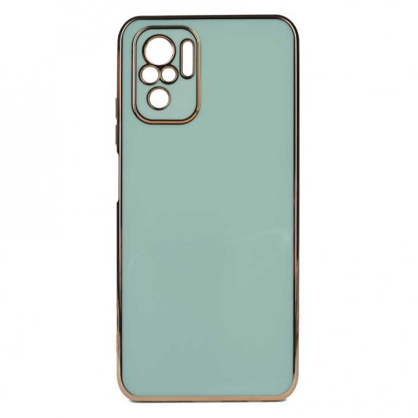 Xiaomi Redmi Note 10S Kılıf Köşeli Altın Model Kapak - 4