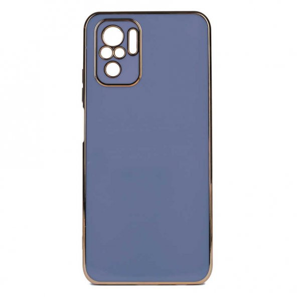 Xiaomi Redmi Note 10S Kılıf Köşeli Altın Model Kapak - 5
