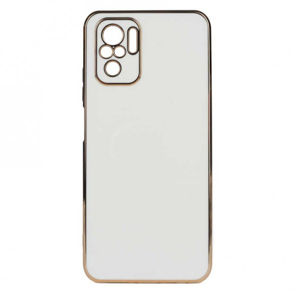 Xiaomi Redmi Note 10S Kılıf Köşeli Altın Model Kapak - 6