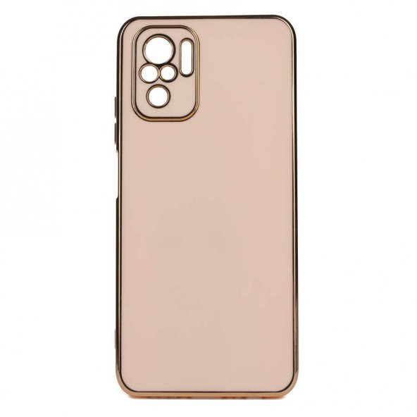 Xiaomi Redmi Note 10S Kılıf Köşeli Altın Model Kapak - 8