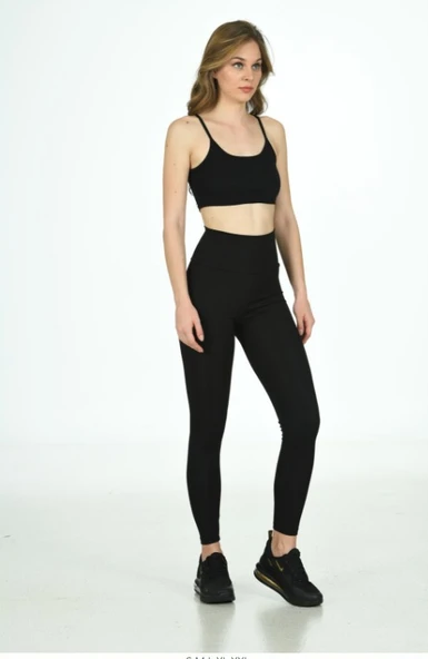 Vogsign Kadın Fitilli Yüksek Bel Tayt 374 - Resim 4