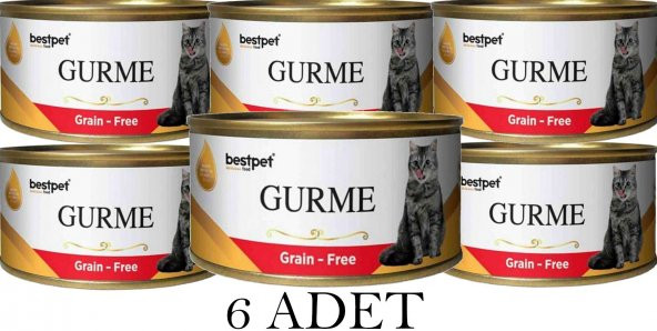 Best Pet Gurme Kedi Konservesi Kuzulu Parça Etli 100 gr 6 Adet