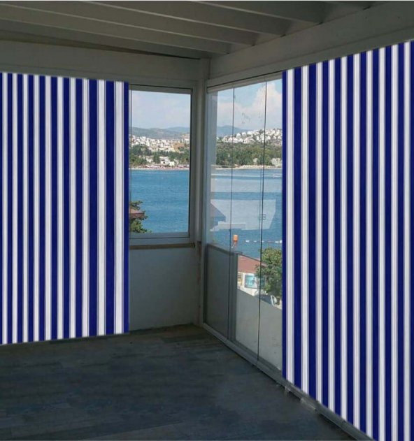Ceylan Home Balkon Perdesi Mavi Kalın Çizgili 475x250 - 2