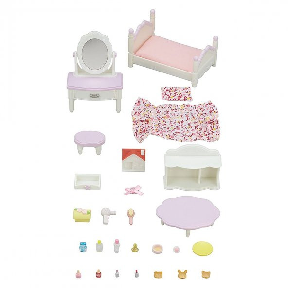 5285 Sylvanian Families, Yatak Odası ve Makyaj Masası Seti, +3 yaş - 2