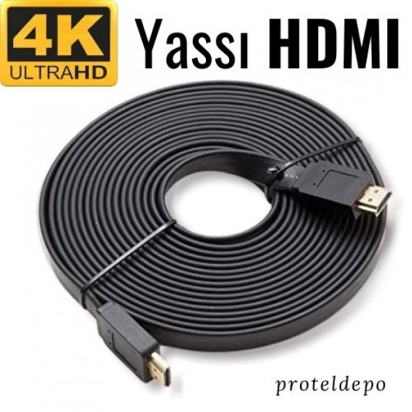 IRENIS HDMI Kablo - Yassı 4K HDMI Kablosu, 5 Metre - 2