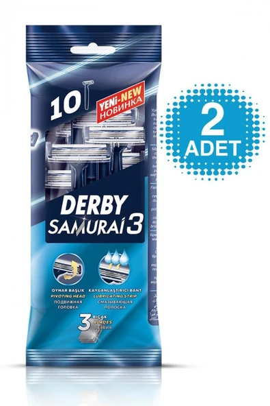 Derby Samurai 3 Bıçaklı 10'lu Poşet