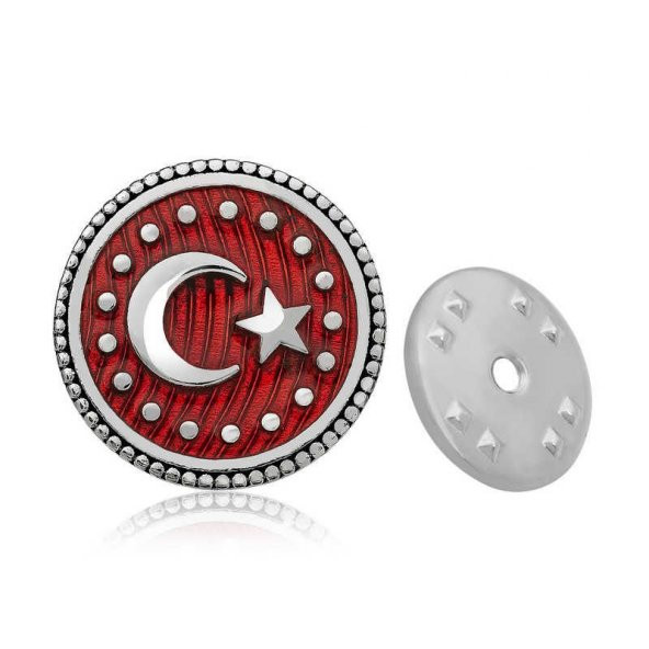 Gümüş Ay Yıldız Rozet - 8