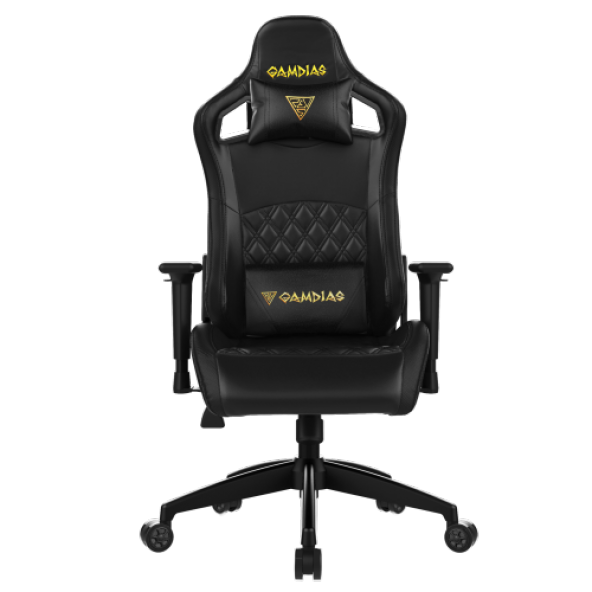 GAMDIAS APHRODITE EF1 Ergonomik Tasarım ,  Ayarlanabilir 2D Kolçak ve Sırt Dayama , Çelik Taban , Oyuncu Koltuğu (Siyah) - 2