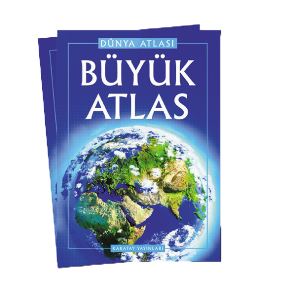 4E Atlas Büyük (Dünya Atlası) Karton Kapak Karatay Yayınevi - 2