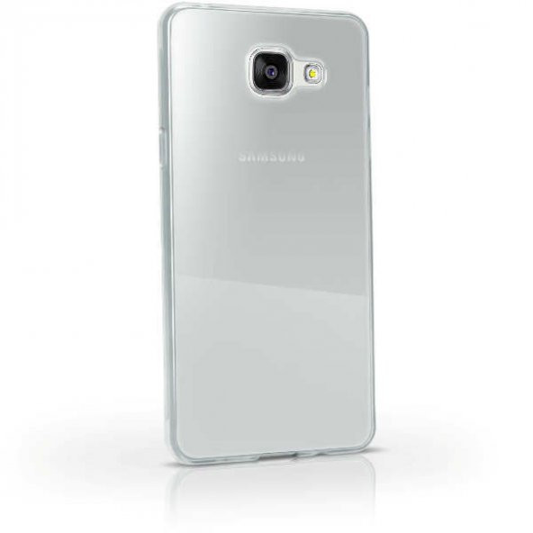 Samsung Galaxy A7 2016 A710F İnce Şeffaf Silikon Kılıf + Cam - 2