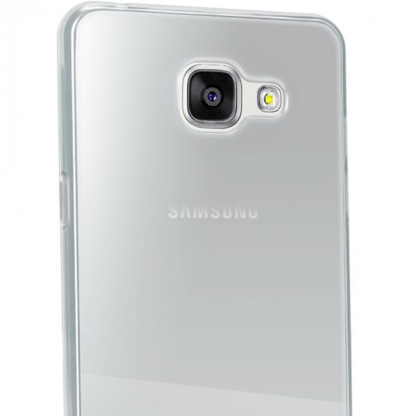 Samsung Galaxy A7 2016 A710F İnce Şeffaf Silikon Kılıf + Cam - 5