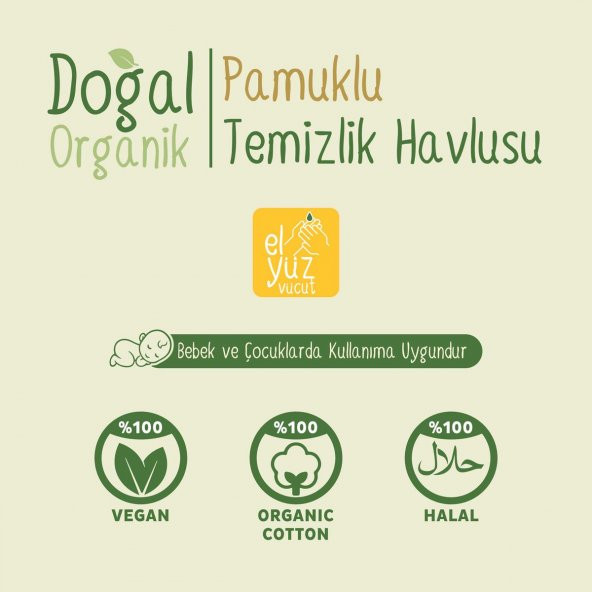 Sleepy Doğal Organik Pamuklu Temizlik Havlusu 9x50 450 Yaprak - 2