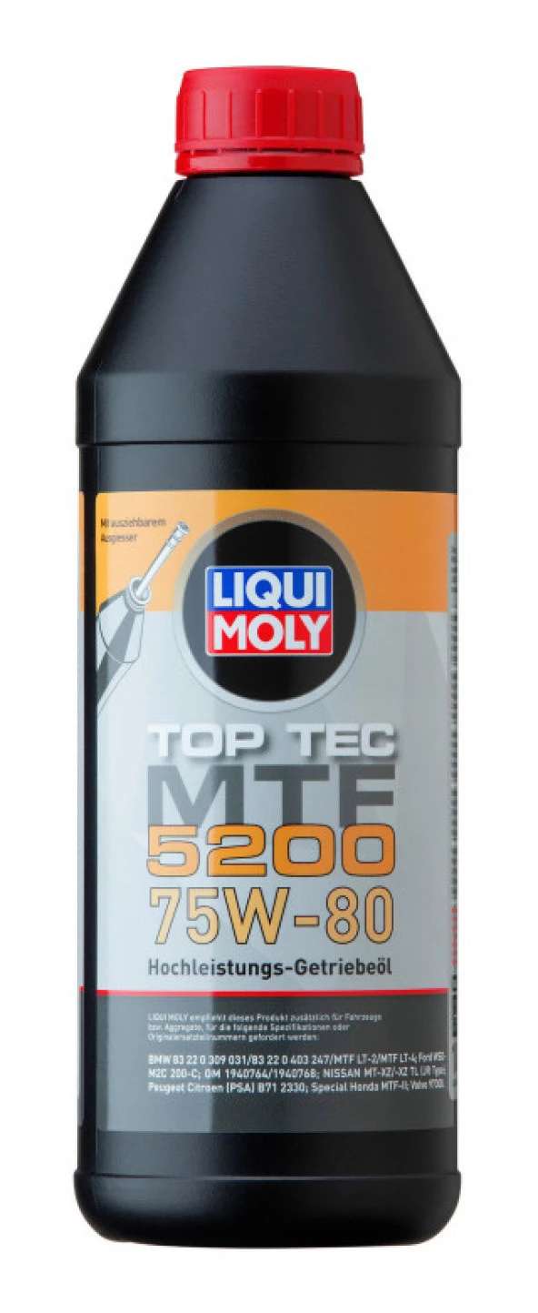 Liqui Moly Top Tec Mtf 5200 75W-80 Şanzıman Yağı 1 Litre 20845 ürün görseli 1