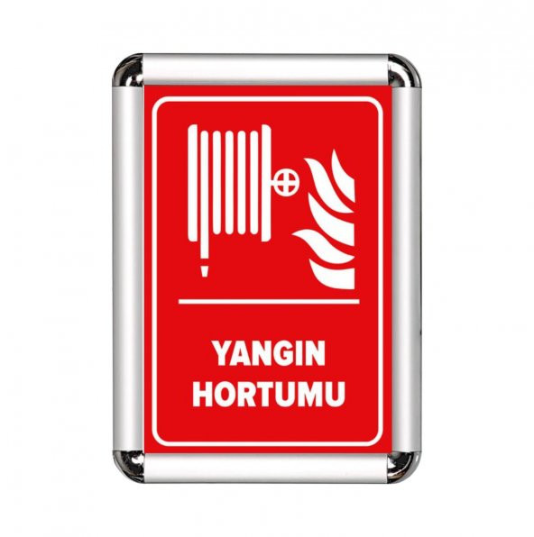 Yangın Hortumu A3 Cerceveli Uyarı ve Yönlendirme Levhası