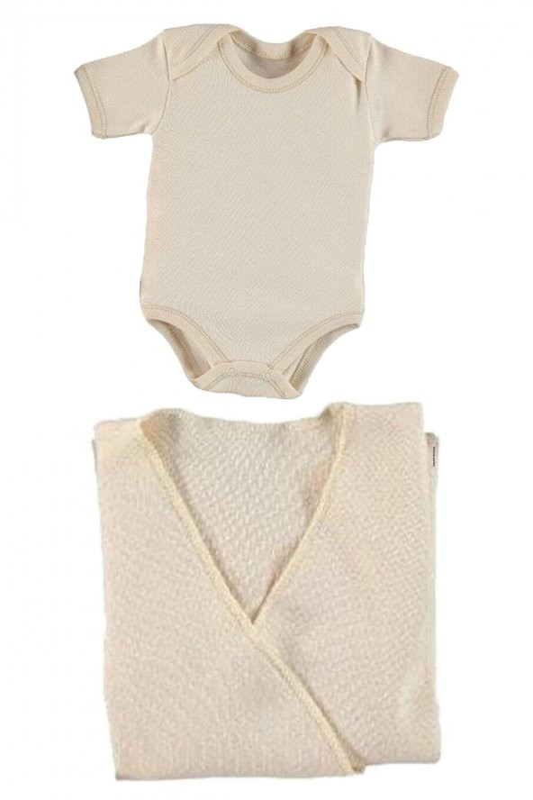 Yeni Doğan Erkek Kız Bebek Zıbın Seti 8li Organik 0-4 Ay Hastane - 4