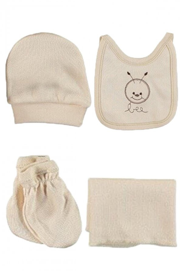 Yeni Doğan Erkek Kız Bebek Zıbın Seti 8li Organik 0-4 Ay Hastane - 5