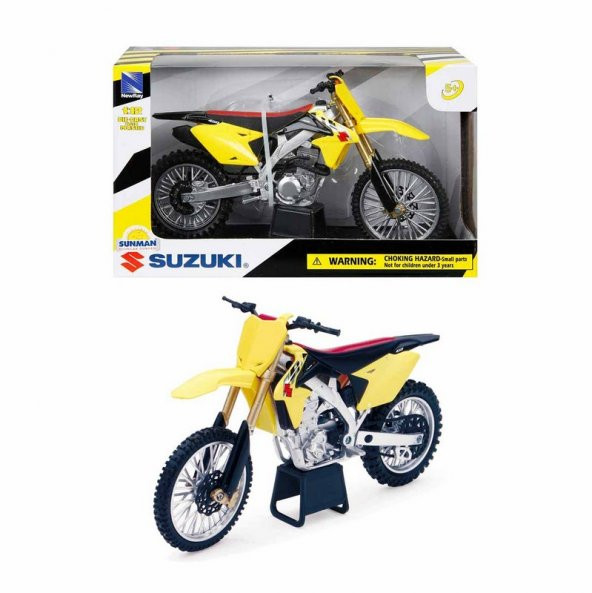 Suzuki RM-Z450 2014 Model Motorsiklet Sarı 1/12 Ölçek