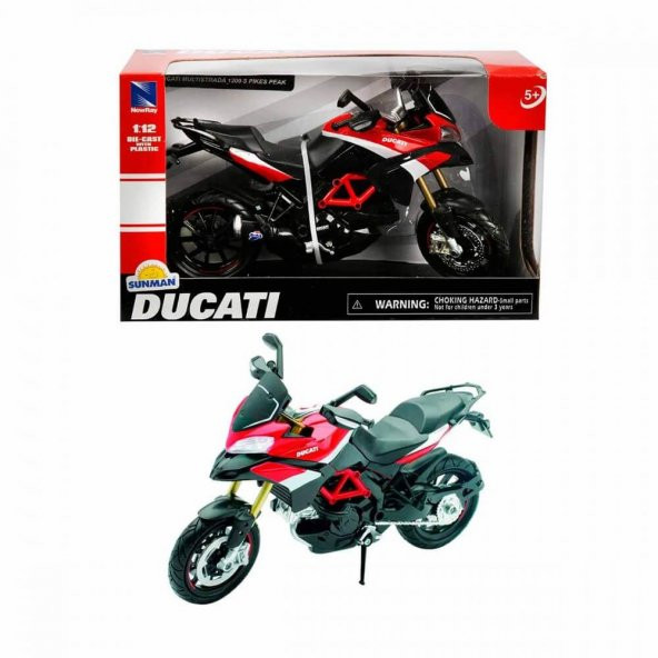 Ducati Multistrada 1200S Pike Model Motorsiklet 1/12 Ölçek - Kırmızı
