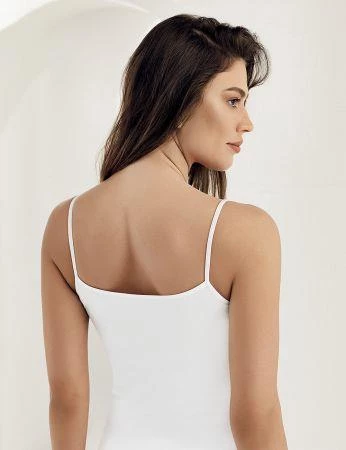 Şahinler Bayan İnce Dantelli İp Askılı Likralı Atlet B1055 - Resim 3