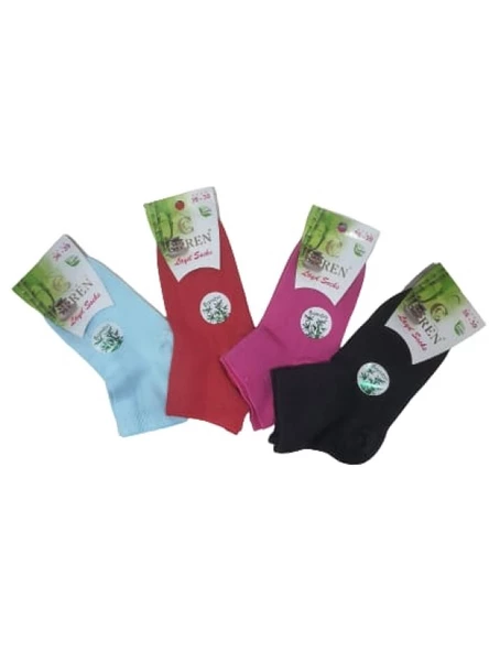 Ceren Kadın Bambu Layd Socks Patik Çorap (4 Paket) C 00273