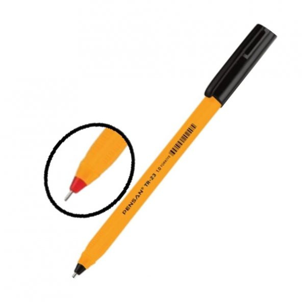 Siyah Tükenmez Kalem TR 23 Üçgen Gövde 1.00 mm Uç 50 Adet Pensan Tükenmez Kalem Siyah 50 Adet - 2