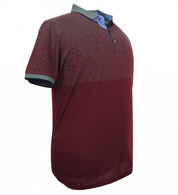 Erkek Büyük Beden Battal Boy Jakarlı Süprem Polo Yaka Tişört - 9