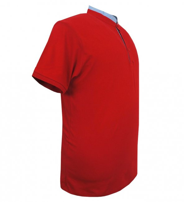 Erkek Büyük Beden Battal Boy Likralı Hakim Yaka Tişört - 5