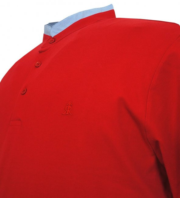 Erkek Büyük Beden Battal Boy Likralı Hakim Yaka Tişört - 10