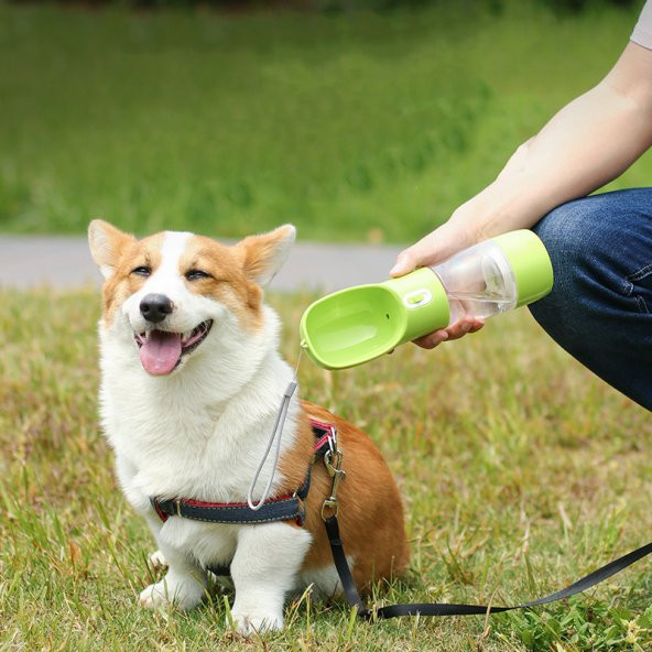 Mikopet Köpek Seyahat Suluğu Ve Mama Kabı-Pembe