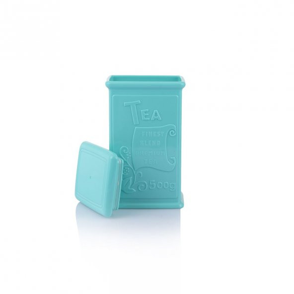 Akrilik Turkuaz Çay Kavanozu - 2