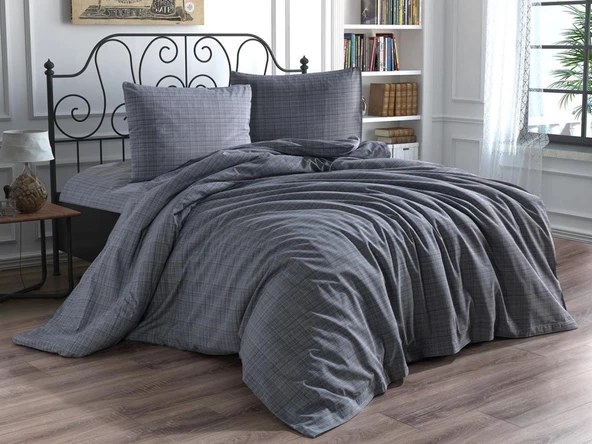 Çeyiz Diyarı Brush 3 Parça Çift Kişilik Nevresim Seti - 10