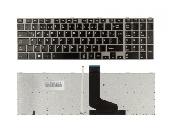 Toshiba C850,C855,L850,L855 Notebook Klavyesi Siyah TR (ışıklı)