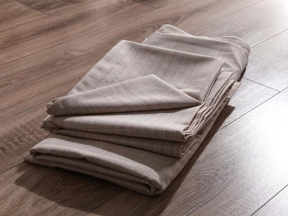 Çeyiz Diyarı Brush 3 Parça Çift Kişilik Nevresim Seti - 7